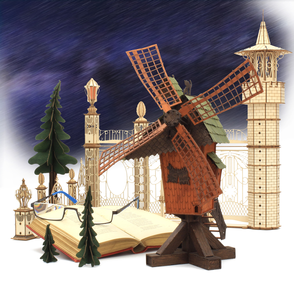Räucherhaus Windmühle, Bastelsatz, DAMASU, Erzgebirge, Holzkunst, selber bauen, Weihnachten, basteln, Seiffen