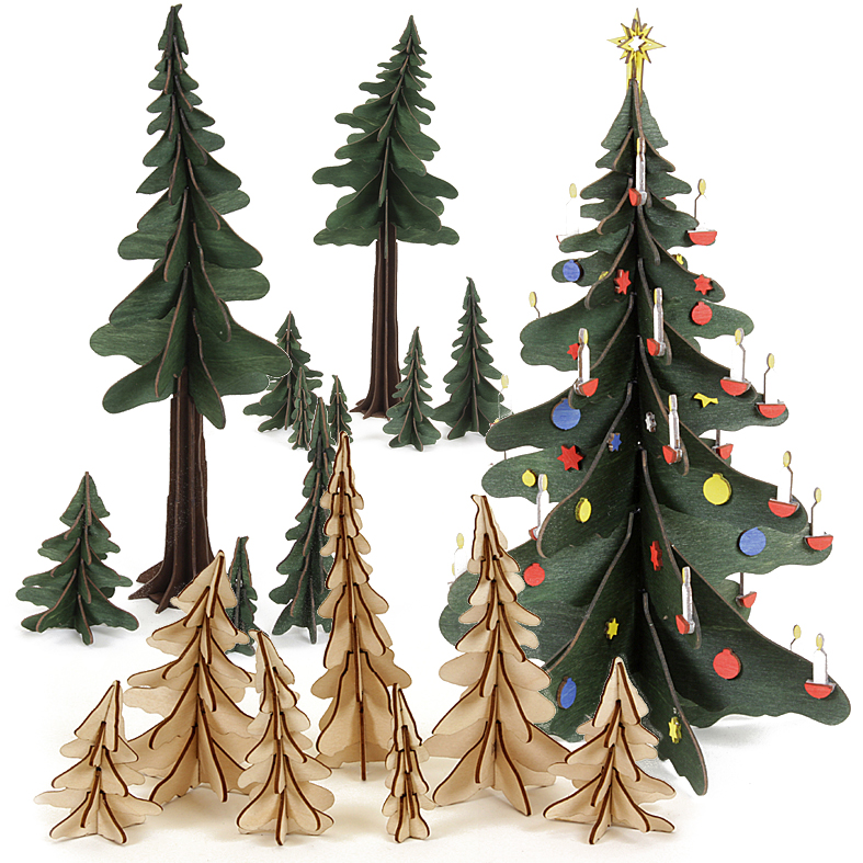 bewegte Bäume, Modellbau, Bastelsatz, DAMASU, Erzgebirge, Holzkunst, selber bauen, Weihnachten, basteln, Seiffen