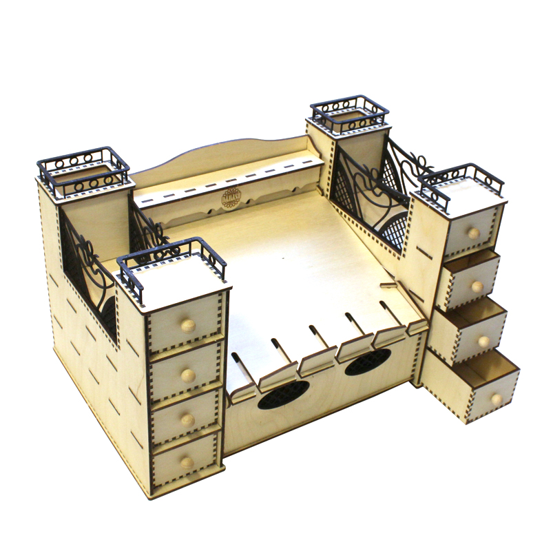 Bausatz Schreibtischgarnitur Kabelbox klein 