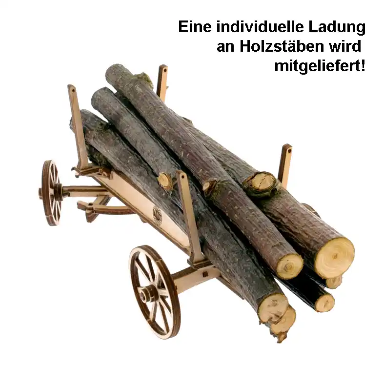 Bastelset Kutsche Pferdefuhrwerk DAMASU Holzkunst aus dem Erzgebirge