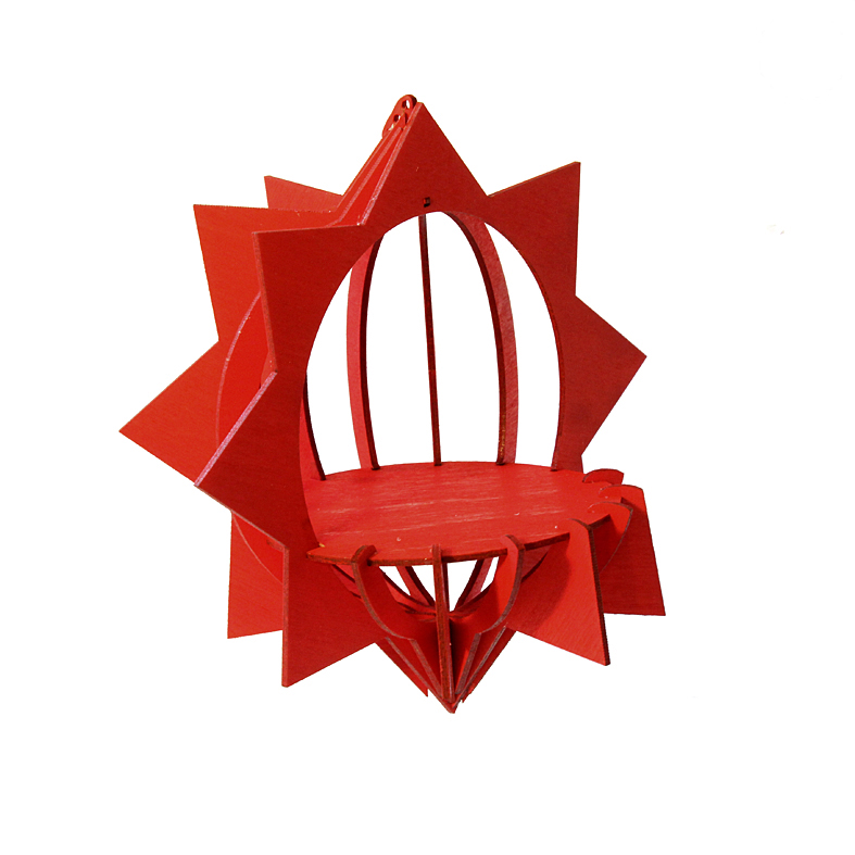 Bausatz Baumbehang 3D  Stern rot 9L