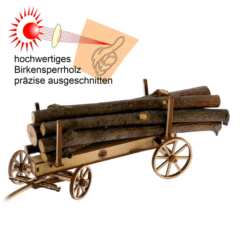 Holzbastelset Kutsche Bauernwagen DAMASU Holzkunst aus dem Erzgebirge