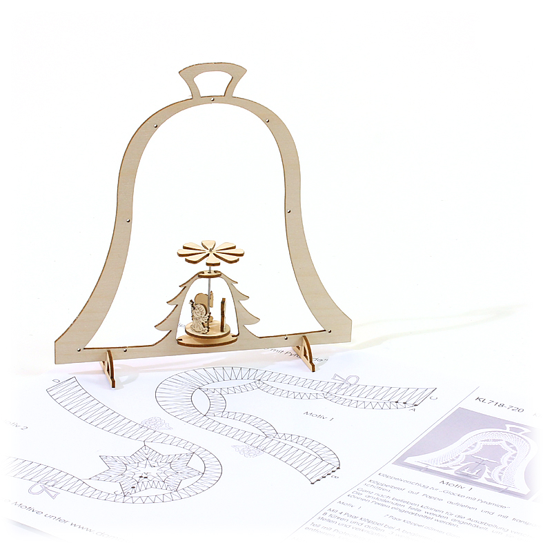 Klöppelrahmen Glocke mit Minipyramide