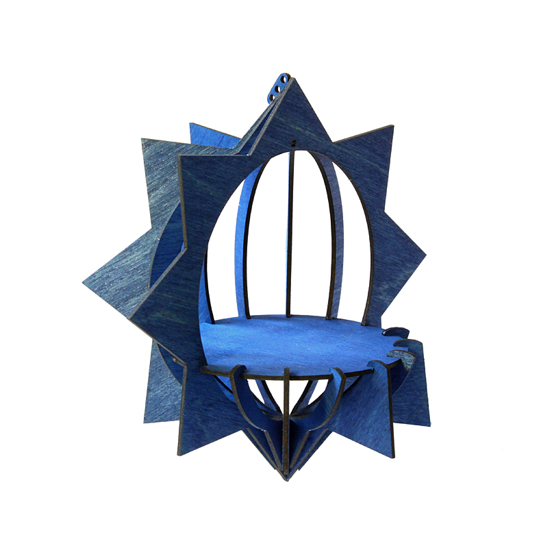 Bausatz Baumbehang 3D  Stern blau 9L