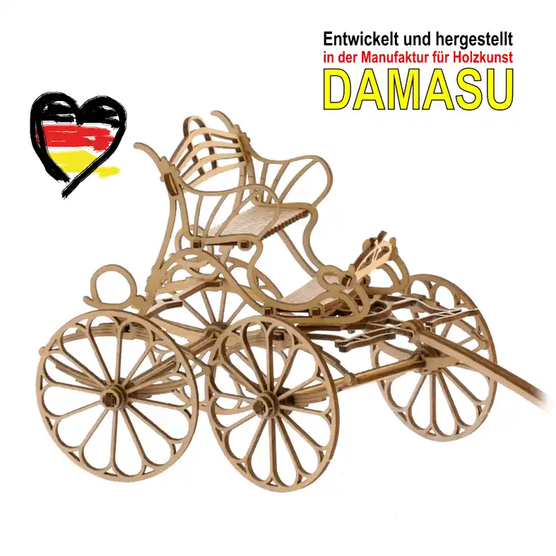 Bastelsatz Kutsche Kutsche DAMASU Holzkunst aus dem Erzgebirge