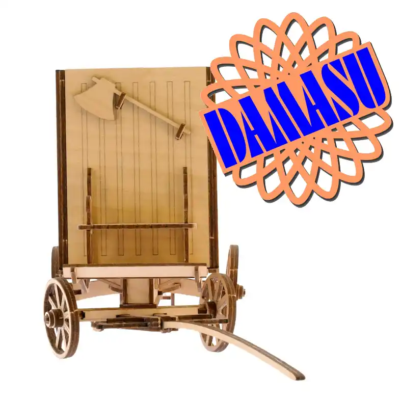 Holzbastelset Kutsche Gefängniswagen DAMASU Holzkunst aus dem Erzgebirge