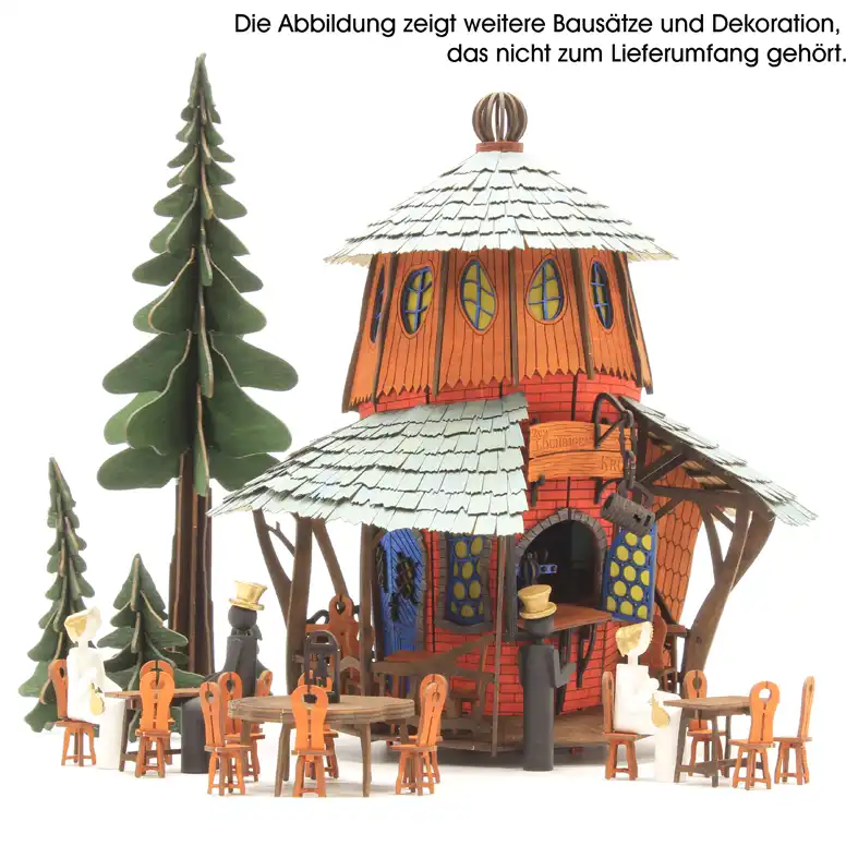 Bastelsatz Räucherhaus Gasthaus DAMASU Holzkunst aus dem Erzgebirge